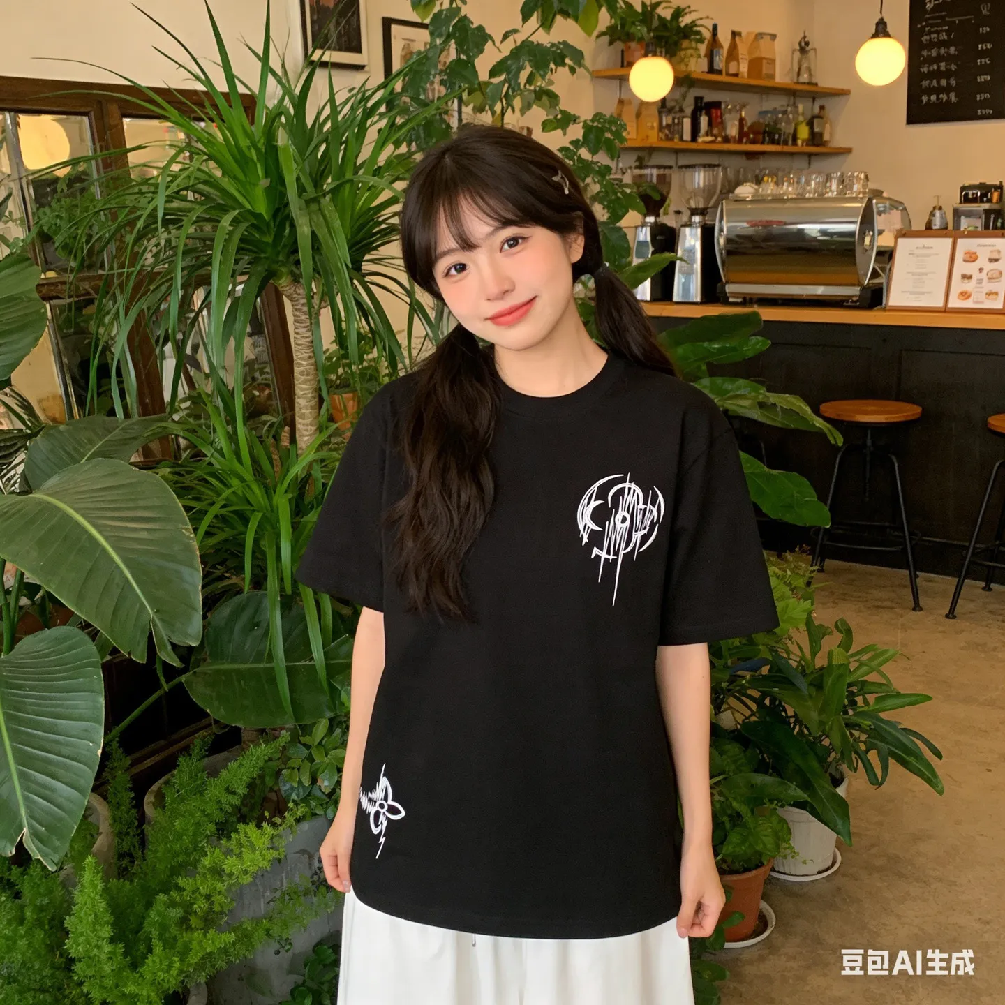 Louis Vuitton/Louis Vuitton Thorns Four-leaf Clover Embroidered Short Sleeve